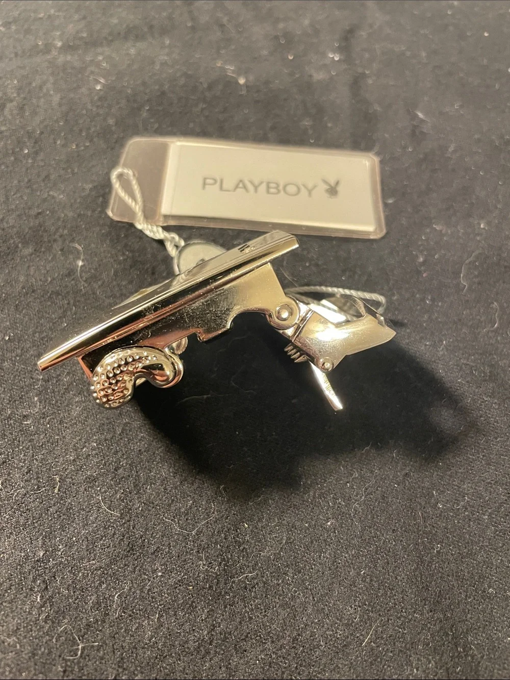 PLAYBOY Silver Men’s Automatic Belt Buckle